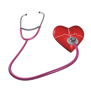 картинка стетоскопа на красном сердце