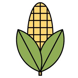злаки кукуруза с зелеными листьями
